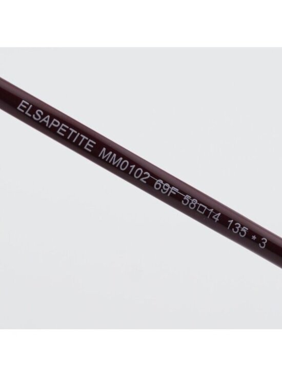 Max Mara ELSAPETITE MM0102 69F Sunglasses Bordeaux Butterfly Frame, Brown Lenses main image 4